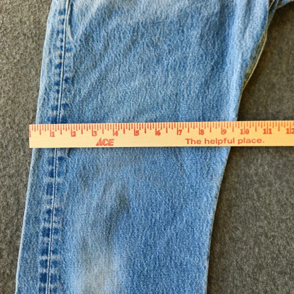 Vintage 90s Levi's 501 XX Button Fly Faded Raw Hem Jeans Label 30x36 Act 30x28.5